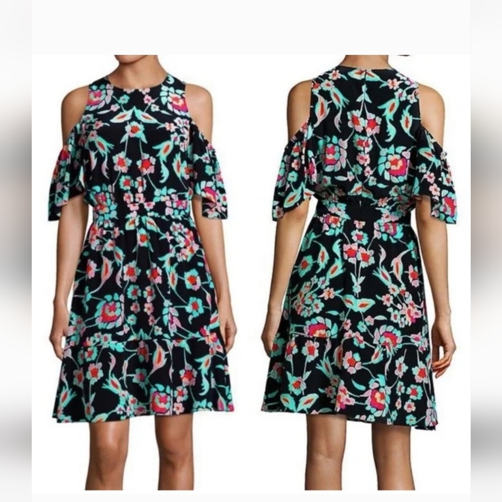 Tanya Taylor Loreda cold shoulders dress, size 4